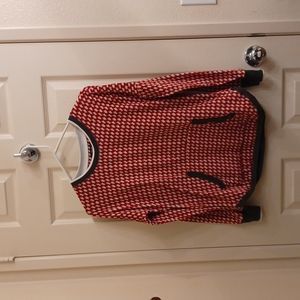 Simply Vera Vera Wang Velvet Long Sleeve Tee Pullover w/ Kangaroo Pockets Retro